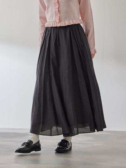 シルキーローンウエストプリーツスカート≪手洗い可能≫