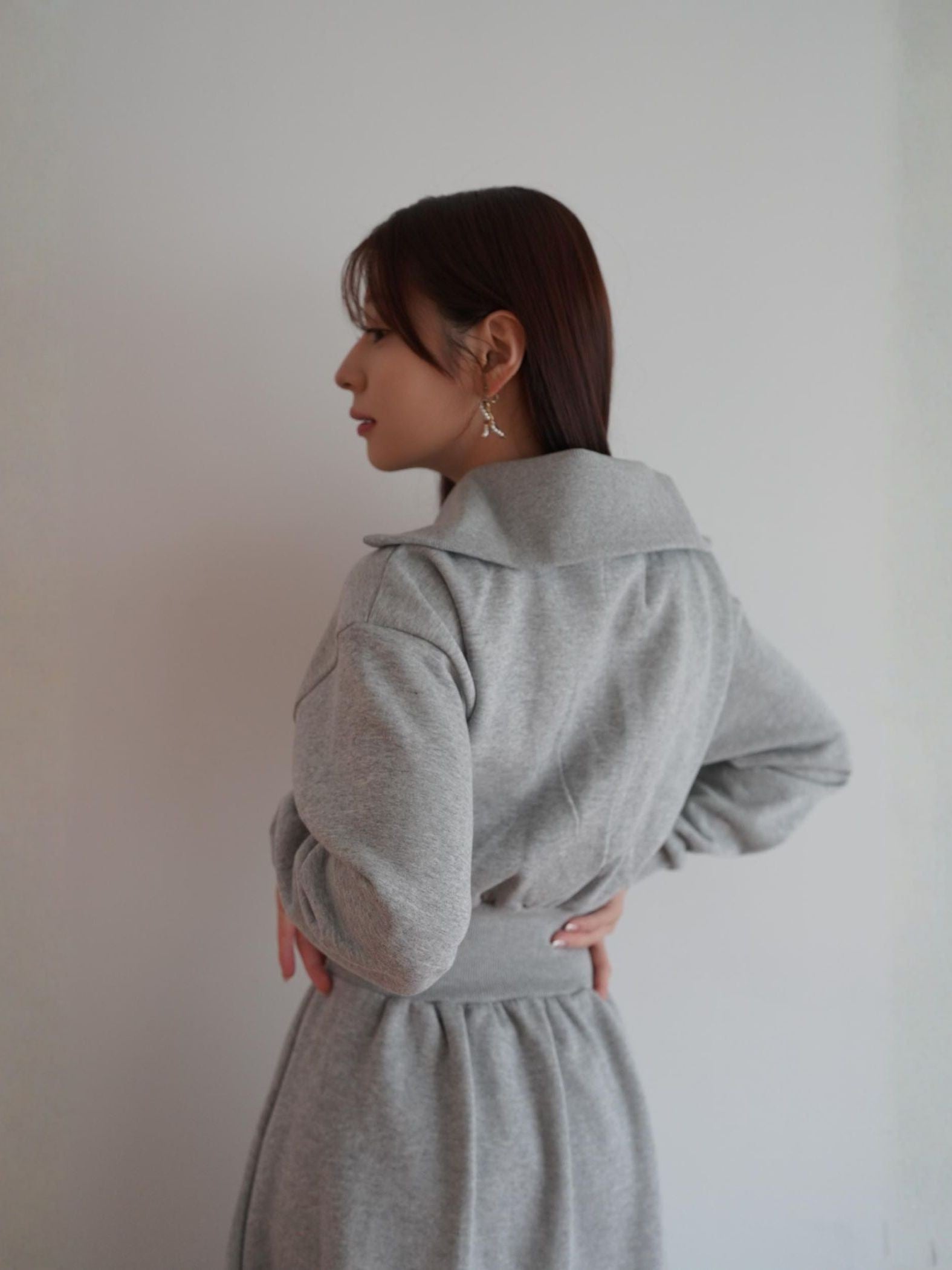 Sweat Rib Onepiece［under150cmさんにもオススメ］≪手洗い可能≫