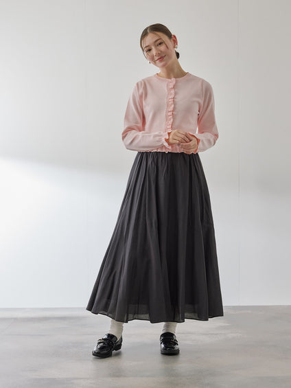 シルキーローンウエストプリーツスカート≪手洗い可能≫