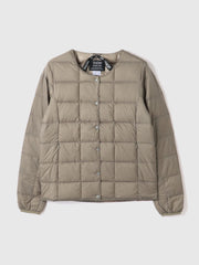 【TAION】クルーネックボタンダウンジャケット≪手洗い可能≫