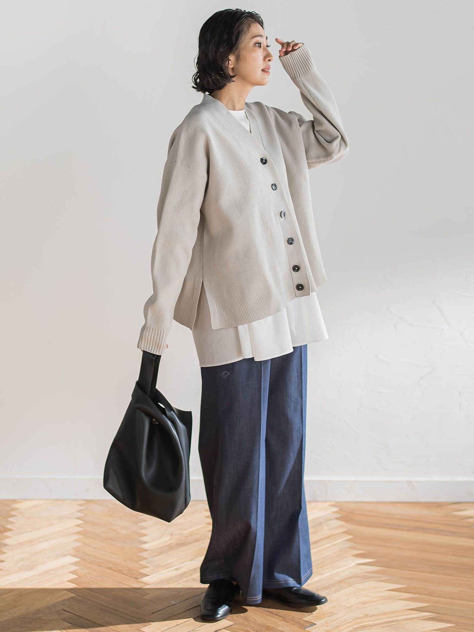 【大きいサイズ/WEB限定カラーあり】スポンディッシュニットカーディガン