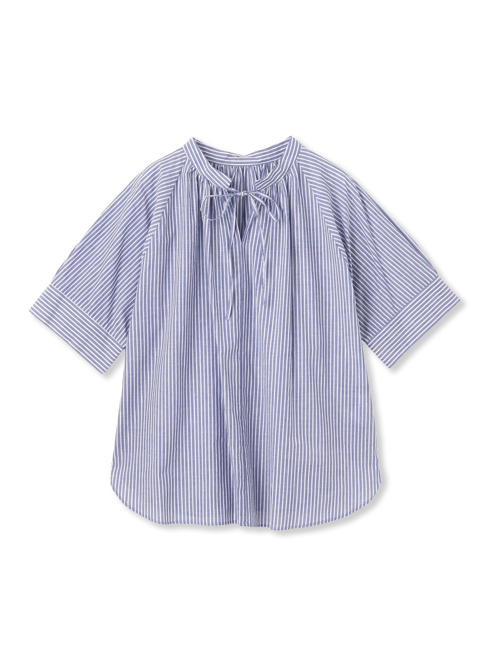 ローンラメストライプブラウス≪手洗い可能≫