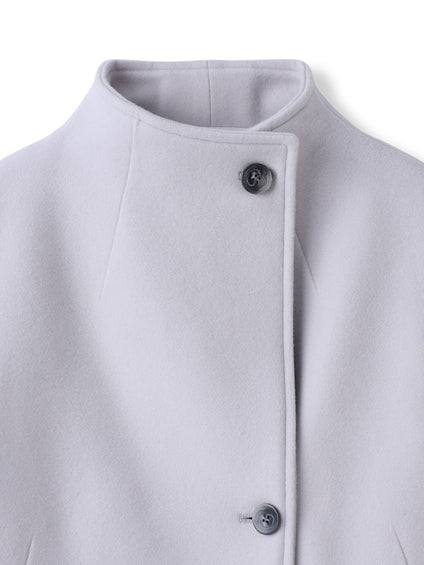 ラムウールスタンドカラーコート