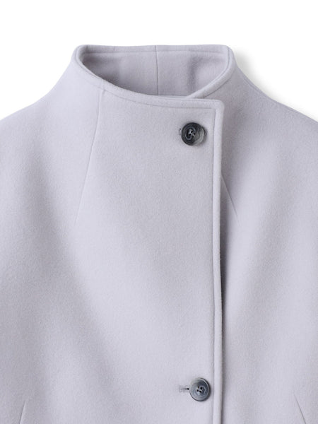 ラムウールスタンドカラーコート