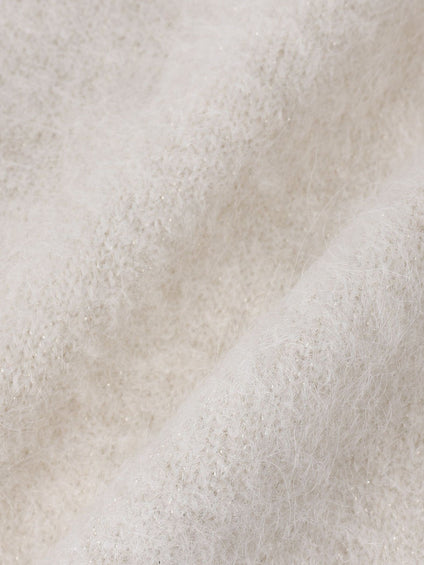 シャギーラメニットプルオーバー