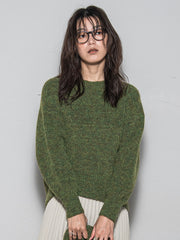 フラッフィークルーネックニット≪手洗い可能≫