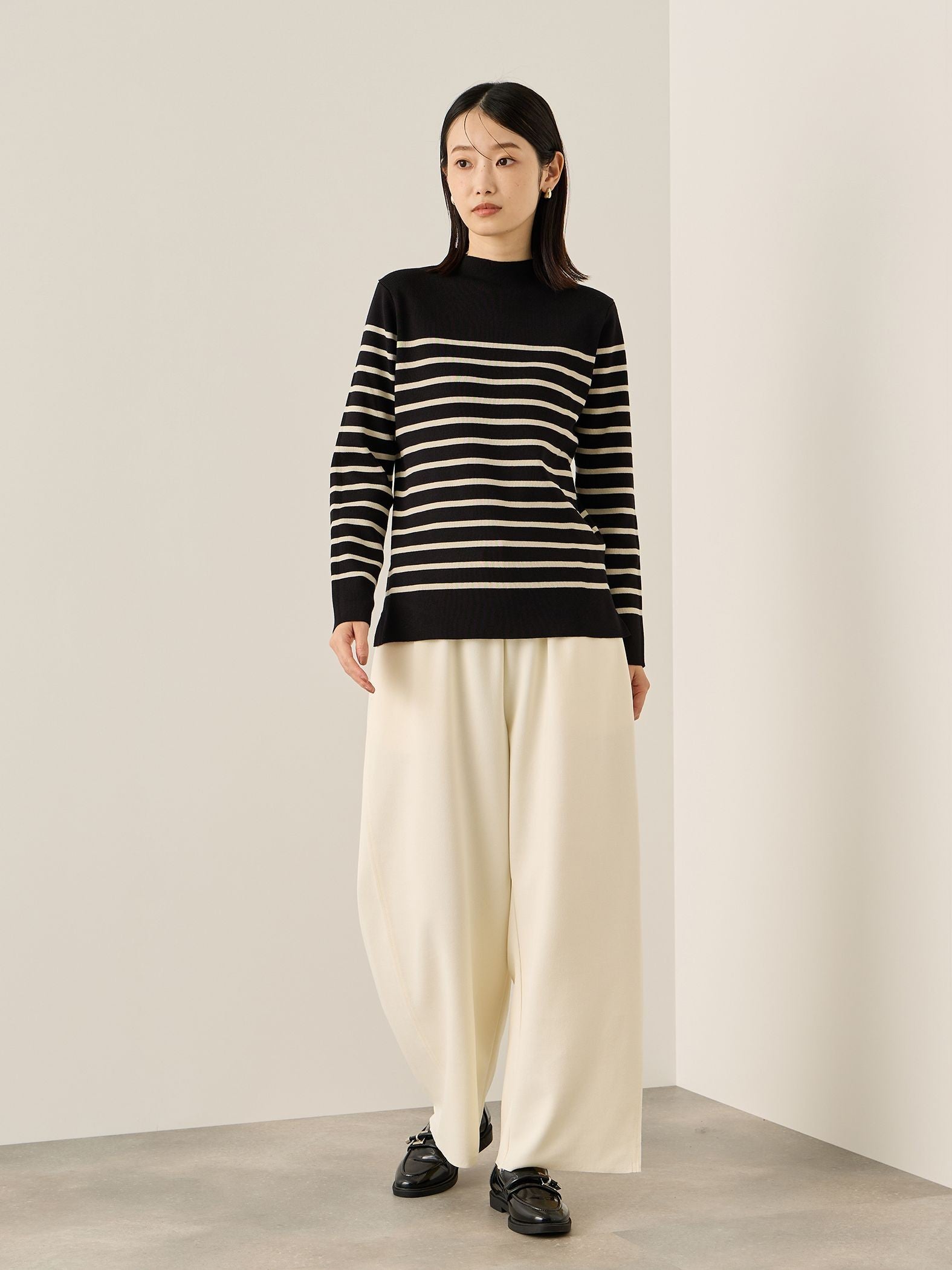 カットジョーゼットイージーワイドパンツ≪手洗い可能≫