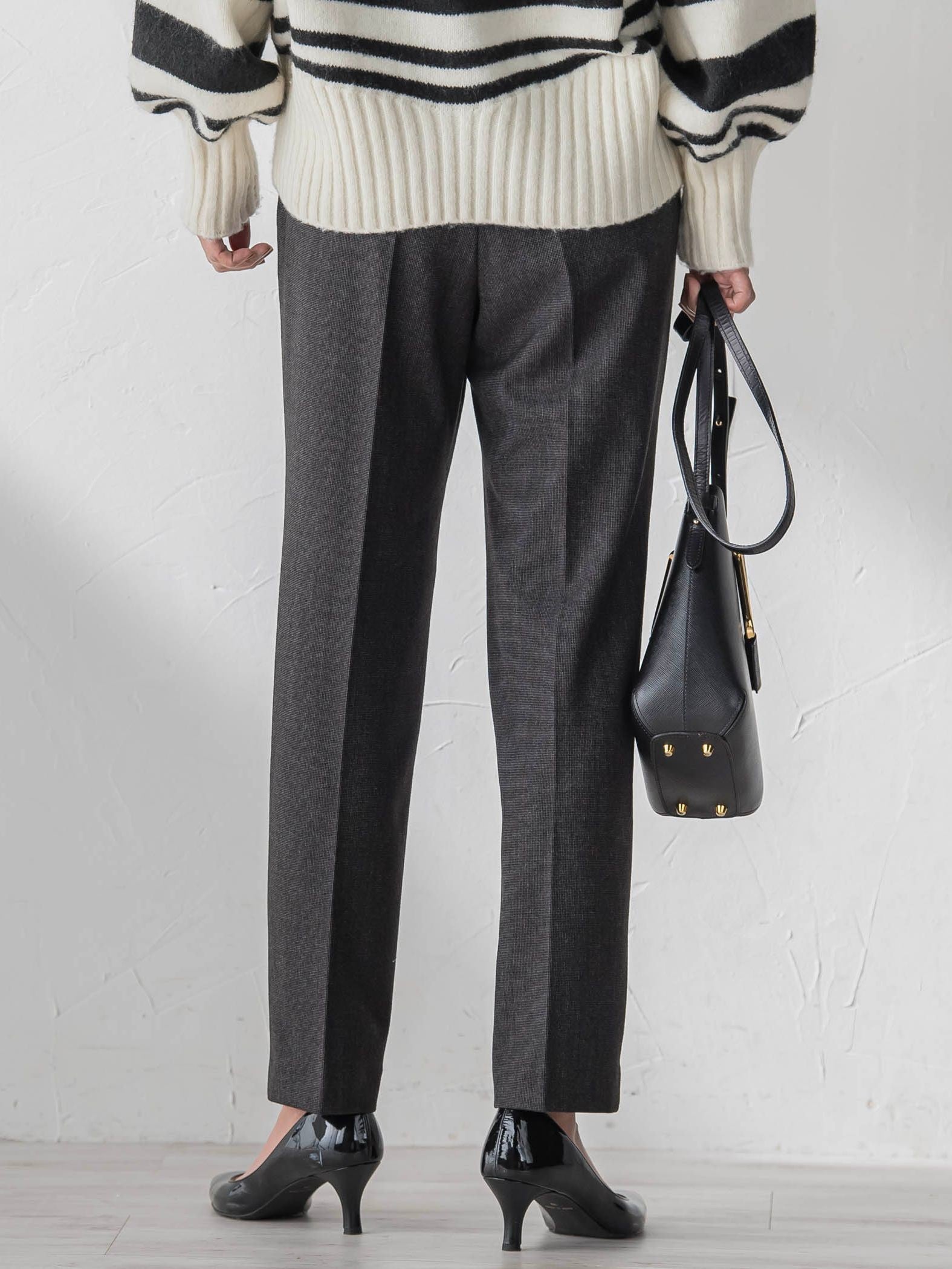 両面起毛2WAYストレッチテーパードパンツ