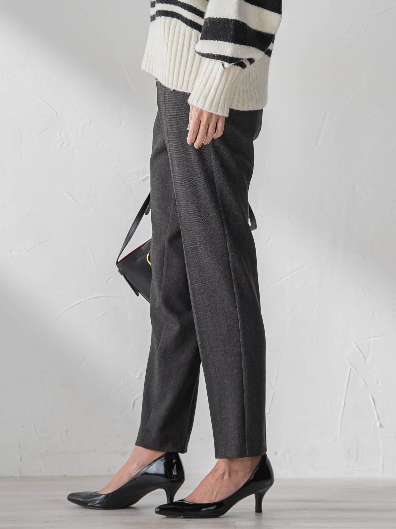 両面起毛2WAYストレッチテーパードパンツ