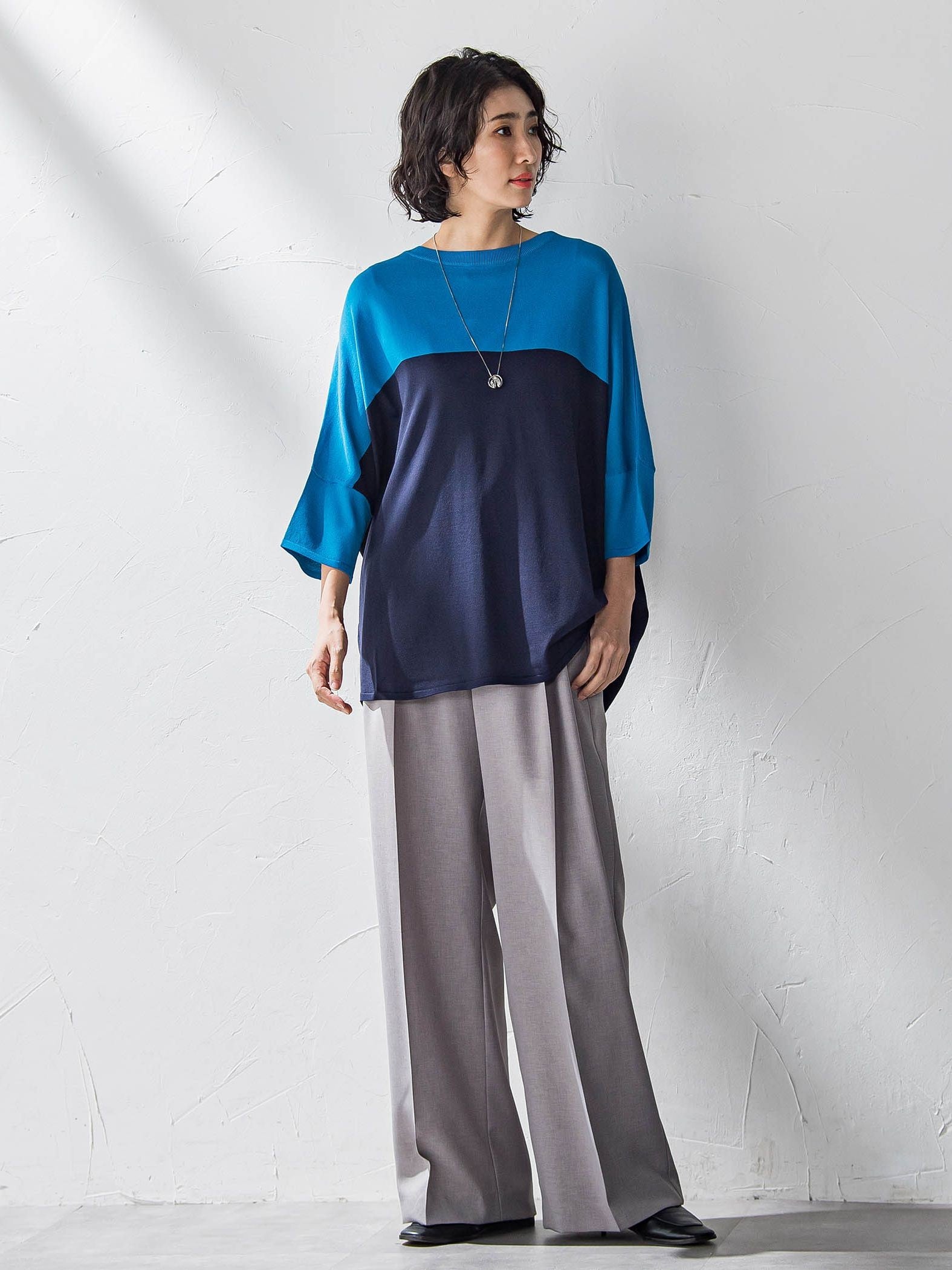 【WEB限定】タックワイドパンツ≪洗濯機で洗える≫