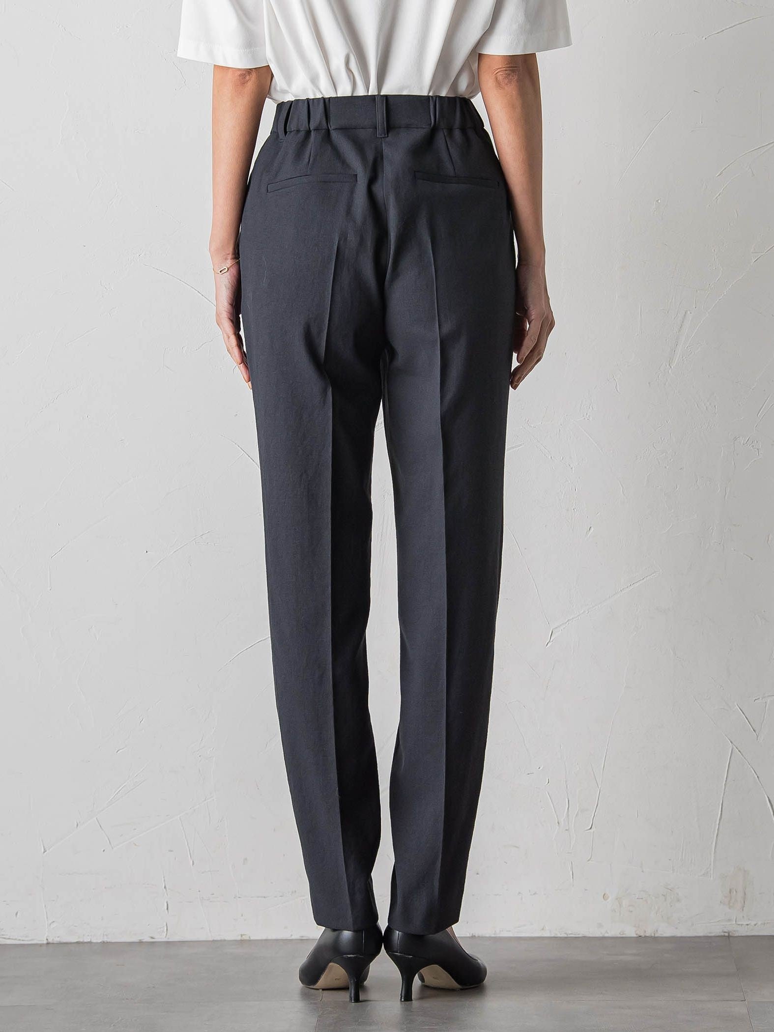 【WEB限定/+5cm丈長め】シェルタリングテーパードパンツ