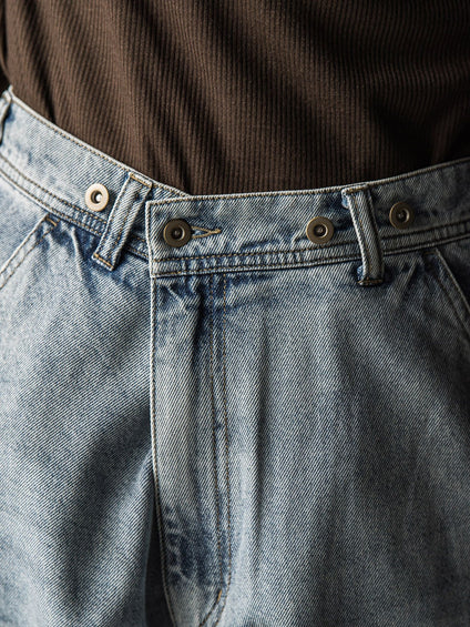 【カタログ掲載】2WAYウエストペインターデニムパンツ≪洗濯機で洗える≫