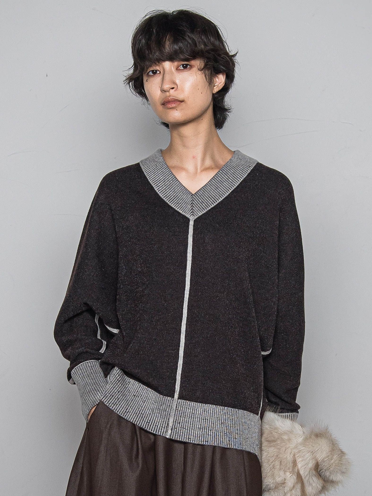 今日の気分で着回せるリバーシブルニット≪手洗い可能≫