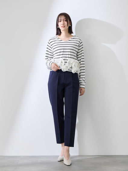 ラッフルヘムクロプトプルオーバー