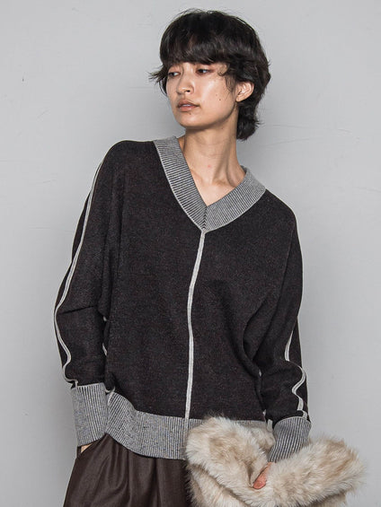 今日の気分で着回せるリバーシブルニット≪手洗い可能≫