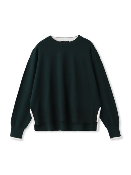 【WEB限定】カラー配色ニット≪洗える≫