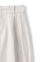 クラシックポリリネンヘリンボンパンツ