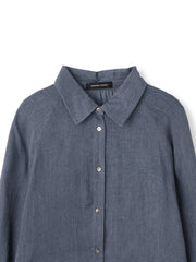 レーヨンデニムドルマンブラウス