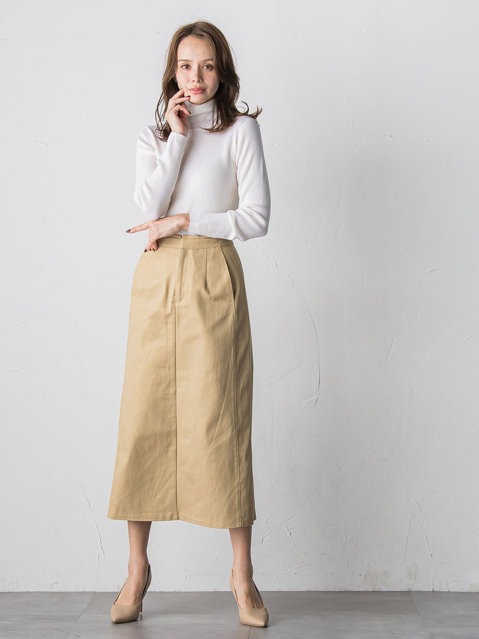 【WEB限定】ラメタイトスカート≪手洗い可能≫