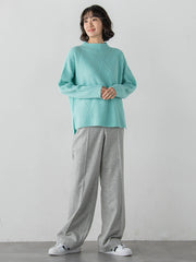 【大きいサイズ】ウールラメシャンブレーパンツ