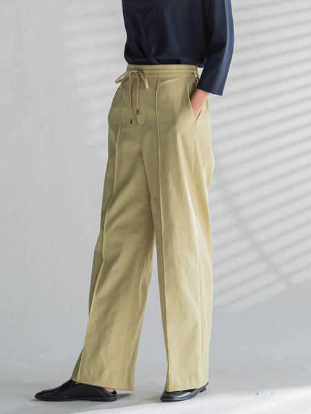 【WEB限定】シェルタリングワイドパンツ≪洗濯機で洗える≫