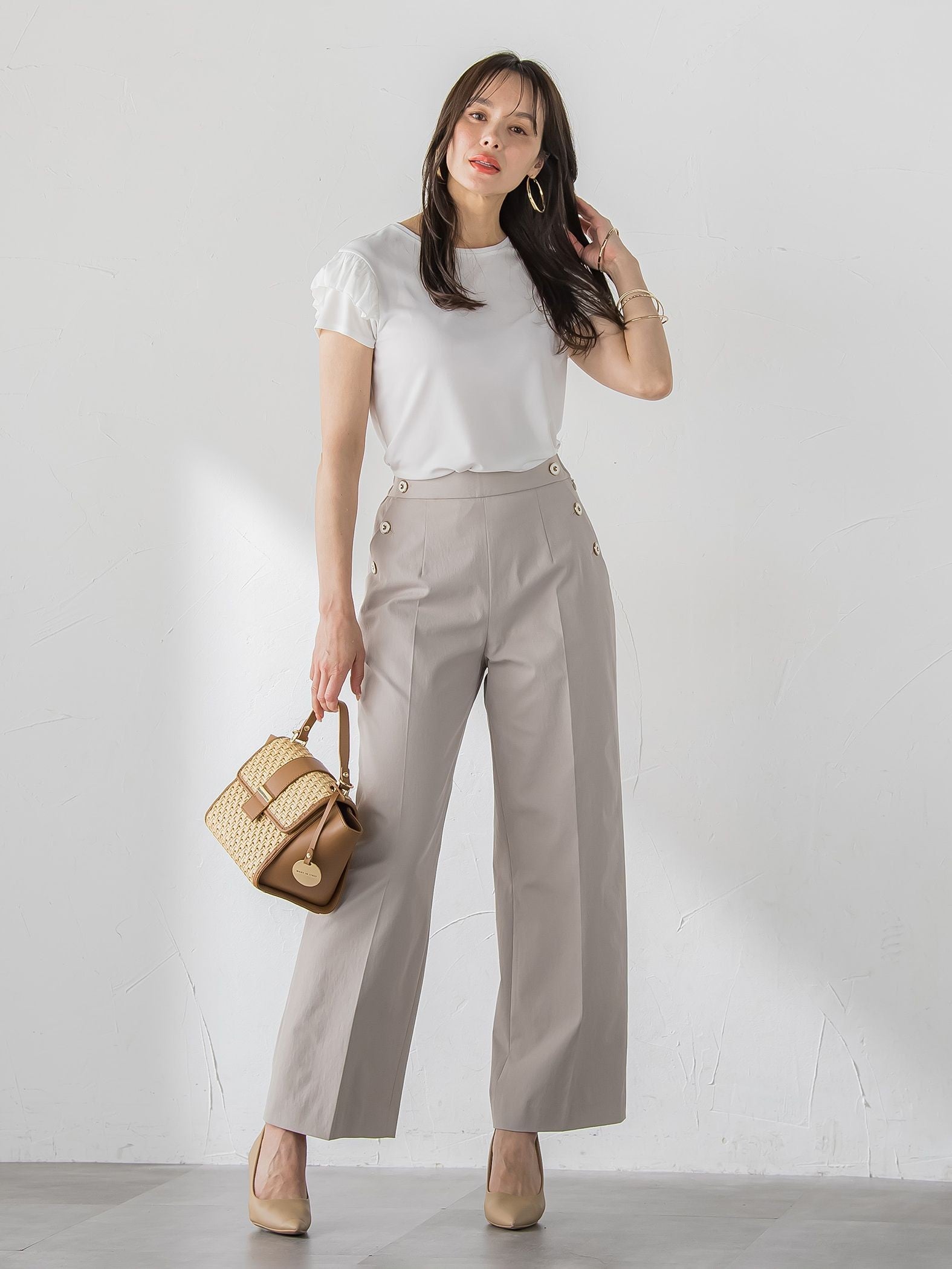 【WEB限定】ショルダーフリルカットソー