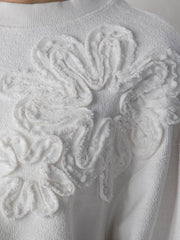 フラワーモチーフプルオーバー≪洗濯機で洗える≫