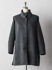 【大きいサイズ】<極>”軽さと贅沢なぬくもり”スタンドカラーリバーコート