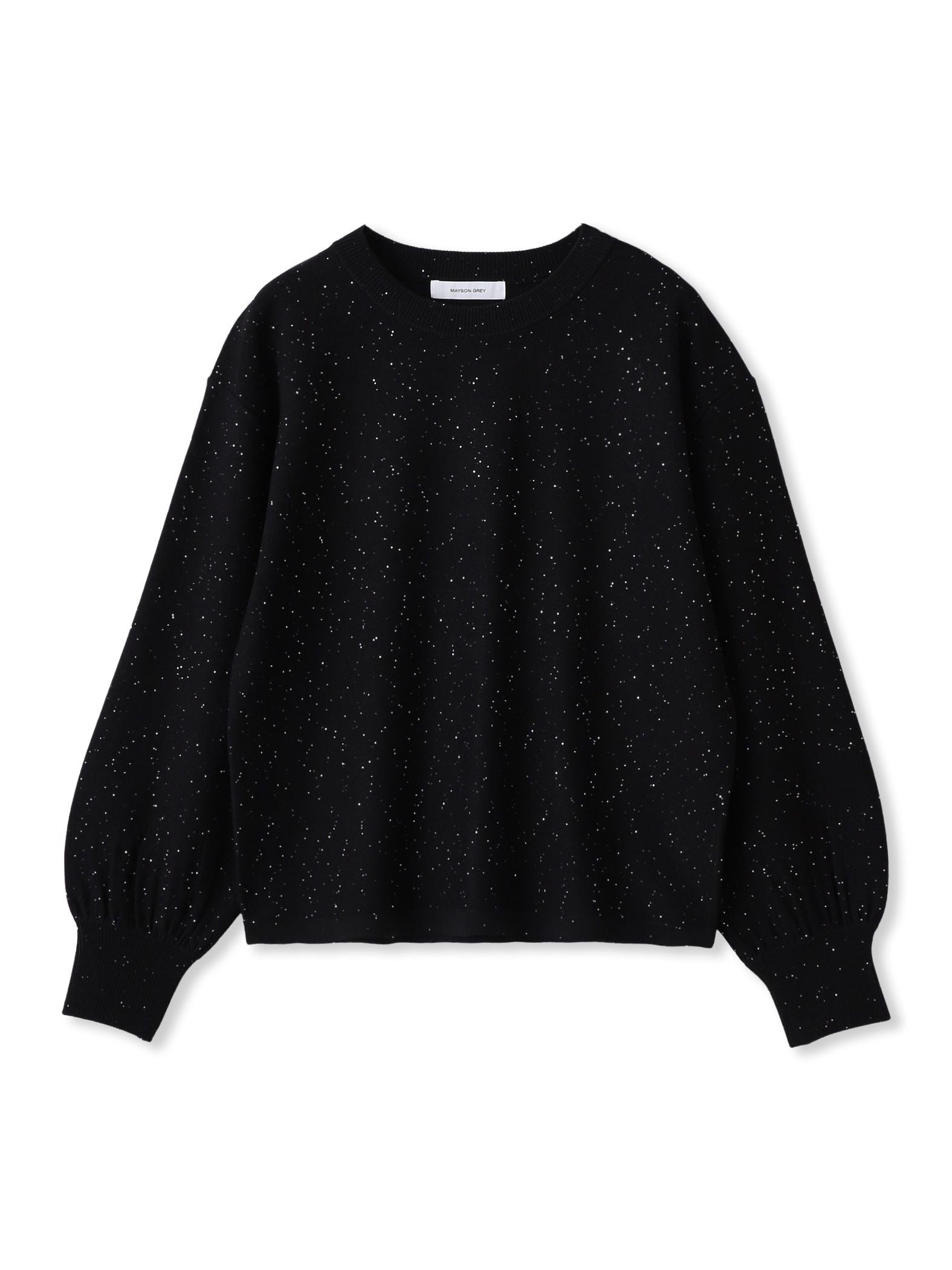 ミニスパンコールクルーネックニット≪手洗い可能≫