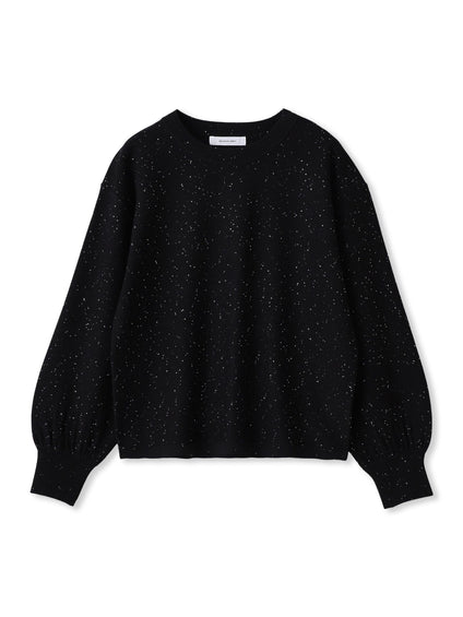 ミニスパンコールクルーネックニット≪手洗い可能≫