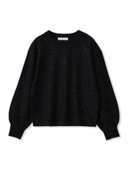 ミニスパンコールクルーネックニット≪手洗い可能≫