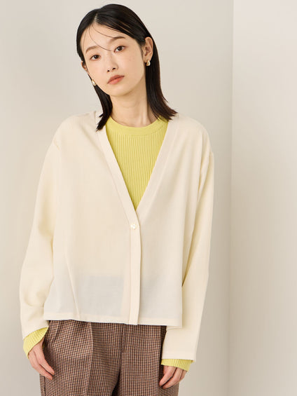 ≪日本製≫　ドライカルゼTEXカーディガン≪手洗い可能≫