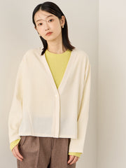 ≪日本製≫　ドライカルゼTEXカーディガン≪手洗い可能≫