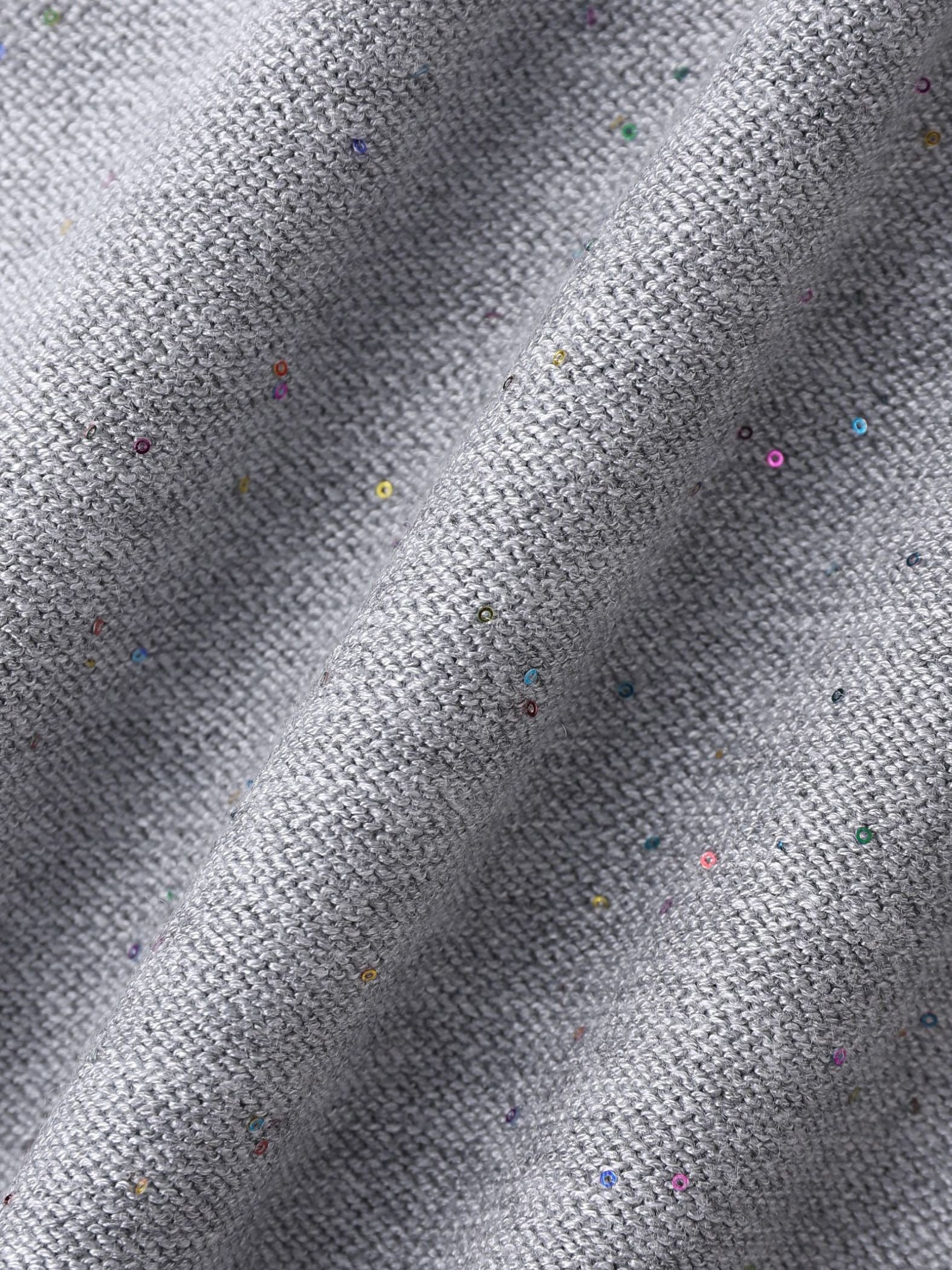 ミニスパンコールクルーネックニット≪手洗い可能≫