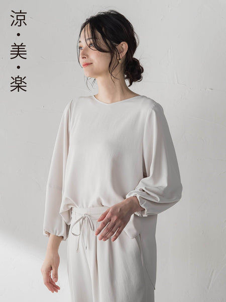 ≪シリーズ累計2万枚突破！≫【涼・美・楽】デザインスリーブブラウス