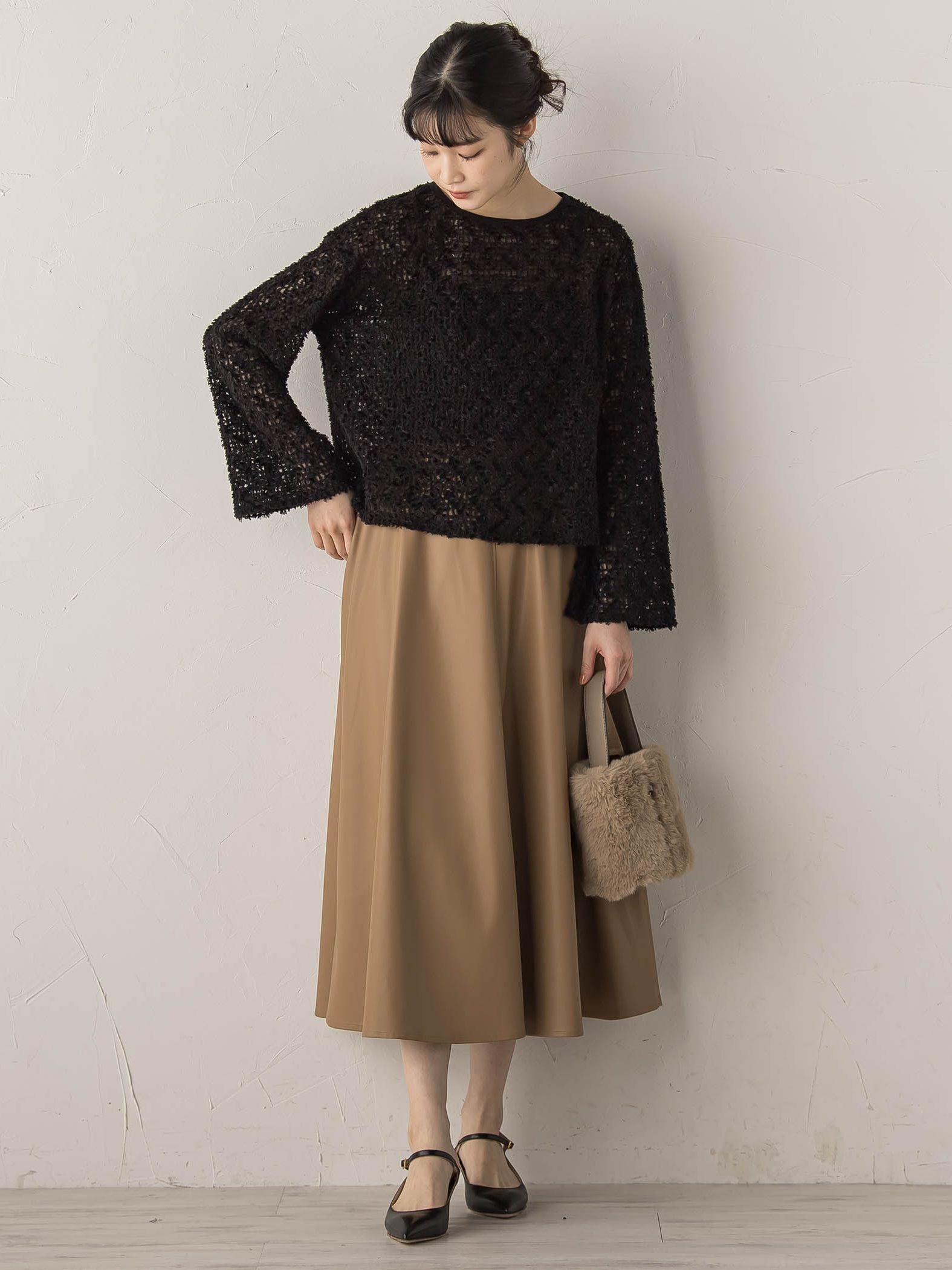 レザーライクスカート≪洗濯機で洗える≫