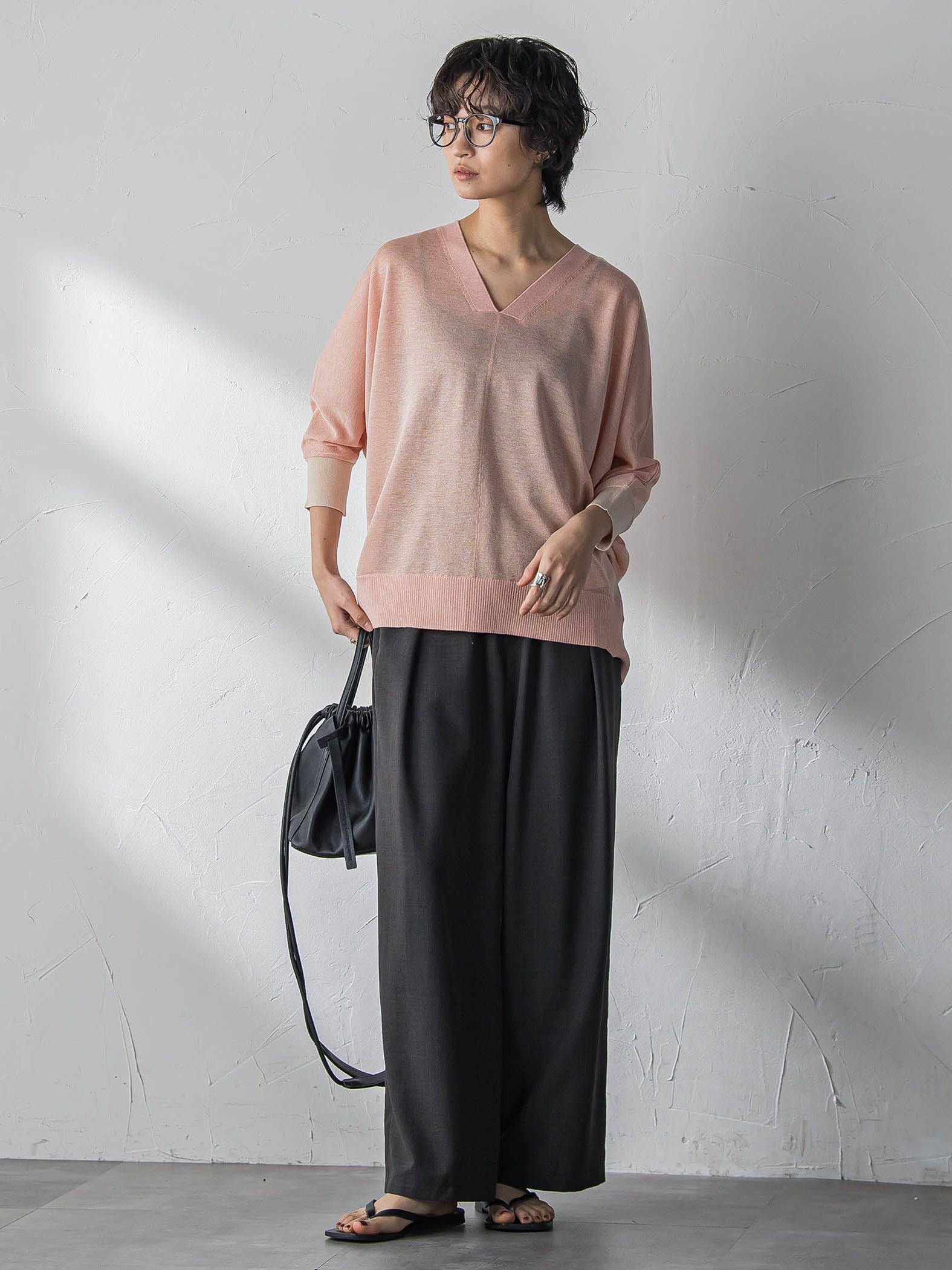 【一瞬で楽とキレイを叶える】タンブラーブッチャーイージーワイドパンツ≪セットアップ対応≫