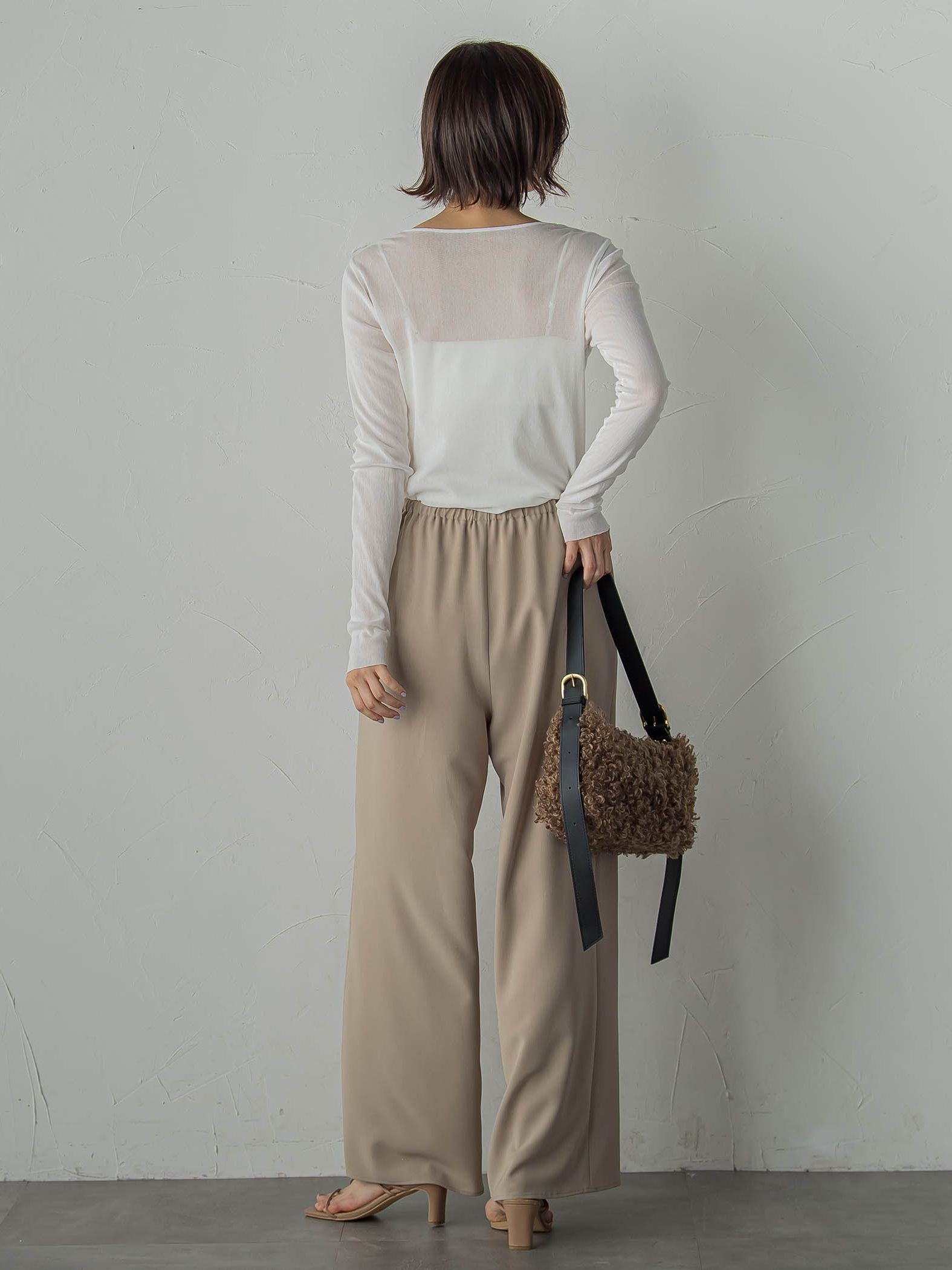 コットンサラチュールカットソー≪手洗い可能≫