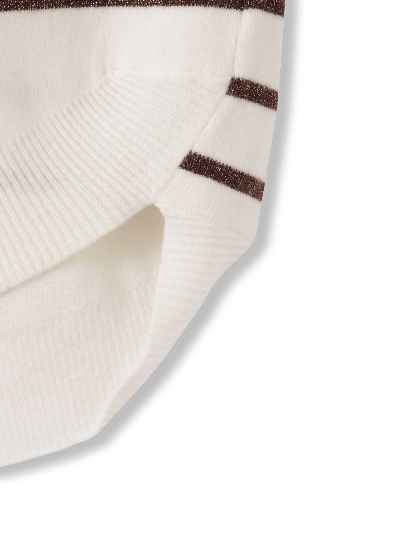 ラメボーダーウォッシャブルコクーンニット≪洗濯機で洗える≫