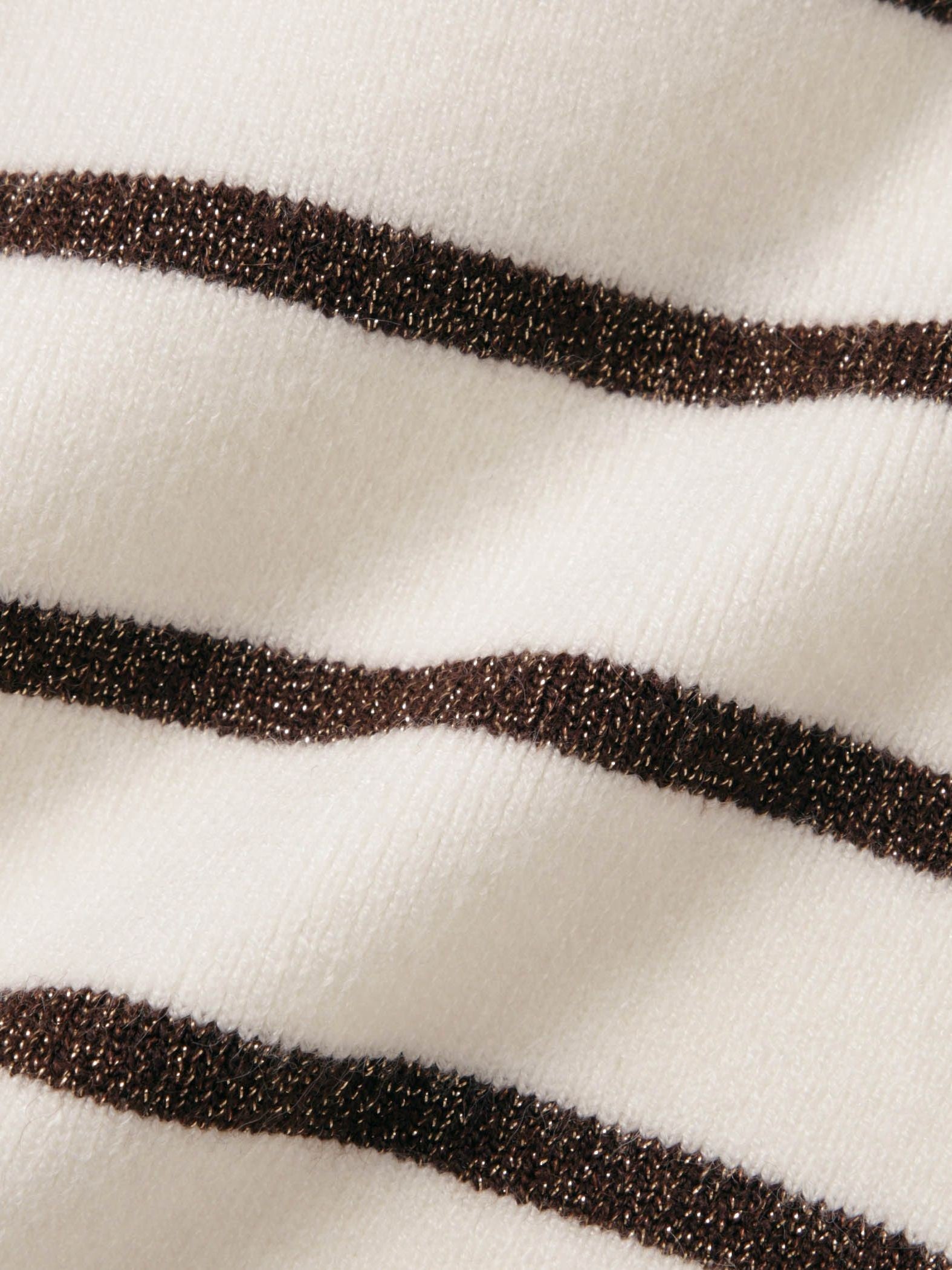 ラメボーダーウォッシャブルコクーンニット≪洗濯機で洗える≫