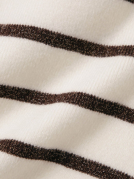 ラメボーダーウォッシャブルコクーンニット≪洗濯機で洗える≫