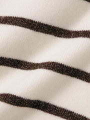 ラメボーダーウォッシャブルコクーンニット≪洗濯機で洗える≫