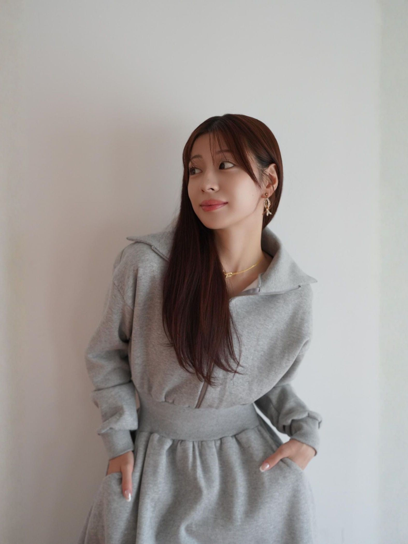Sweat Rib Onepiece［under150cmさんにもオススメ］≪手洗い可能≫