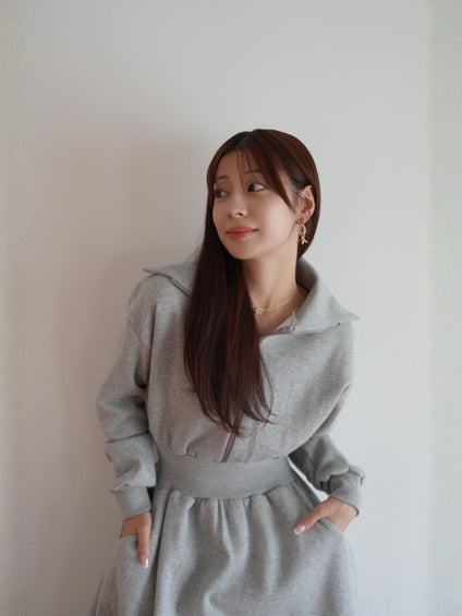 Sweat Rib Onepiece［under150cmさんにもオススメ］≪手洗い可能≫