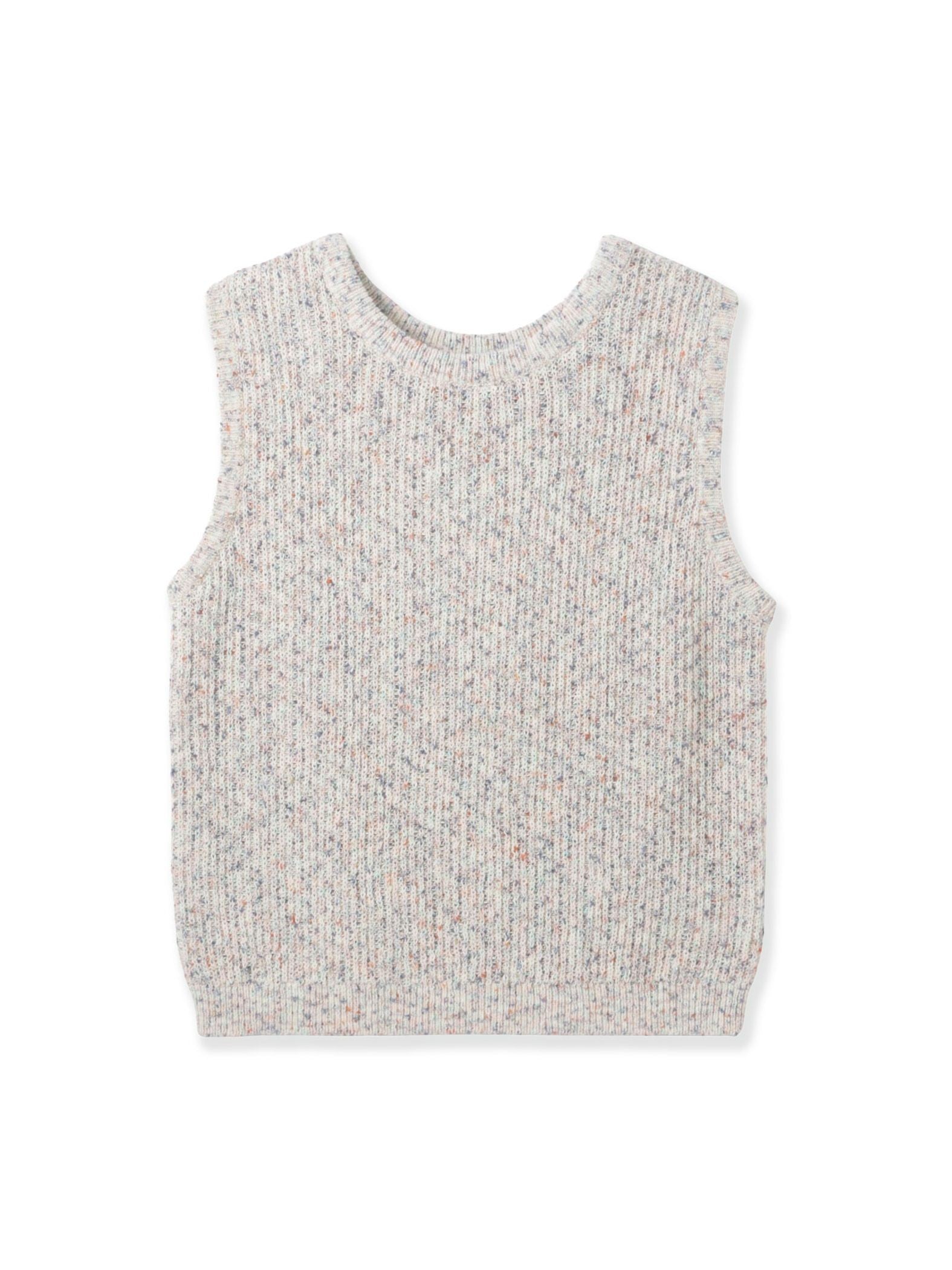 ミックスコイルクロップドニットベスト