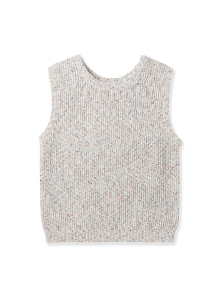 ミックスコイルクロップドニットベスト