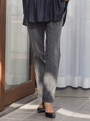 【WEB限定】ぐーんと伸びるデニムレギパン≪洗濯機で洗える≫