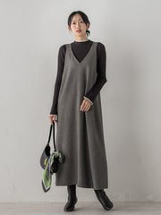 両面ピーチ起毛ジャンスカ≪洗濯機で洗える≫