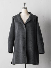 【大きいサイズ】<極>”軽さと贅沢なぬくもり”スタンドカラーリバーコート