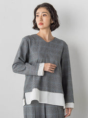 ピクシエスタVネックブラウス≪洗濯機で洗える≫